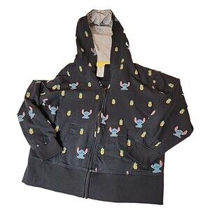 Disney Stitch Pineapple Jacket Hoodie Experiment‎ 626 Alien Zip Up Womens Large